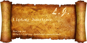 Liptay Jusztusz névjegykártya